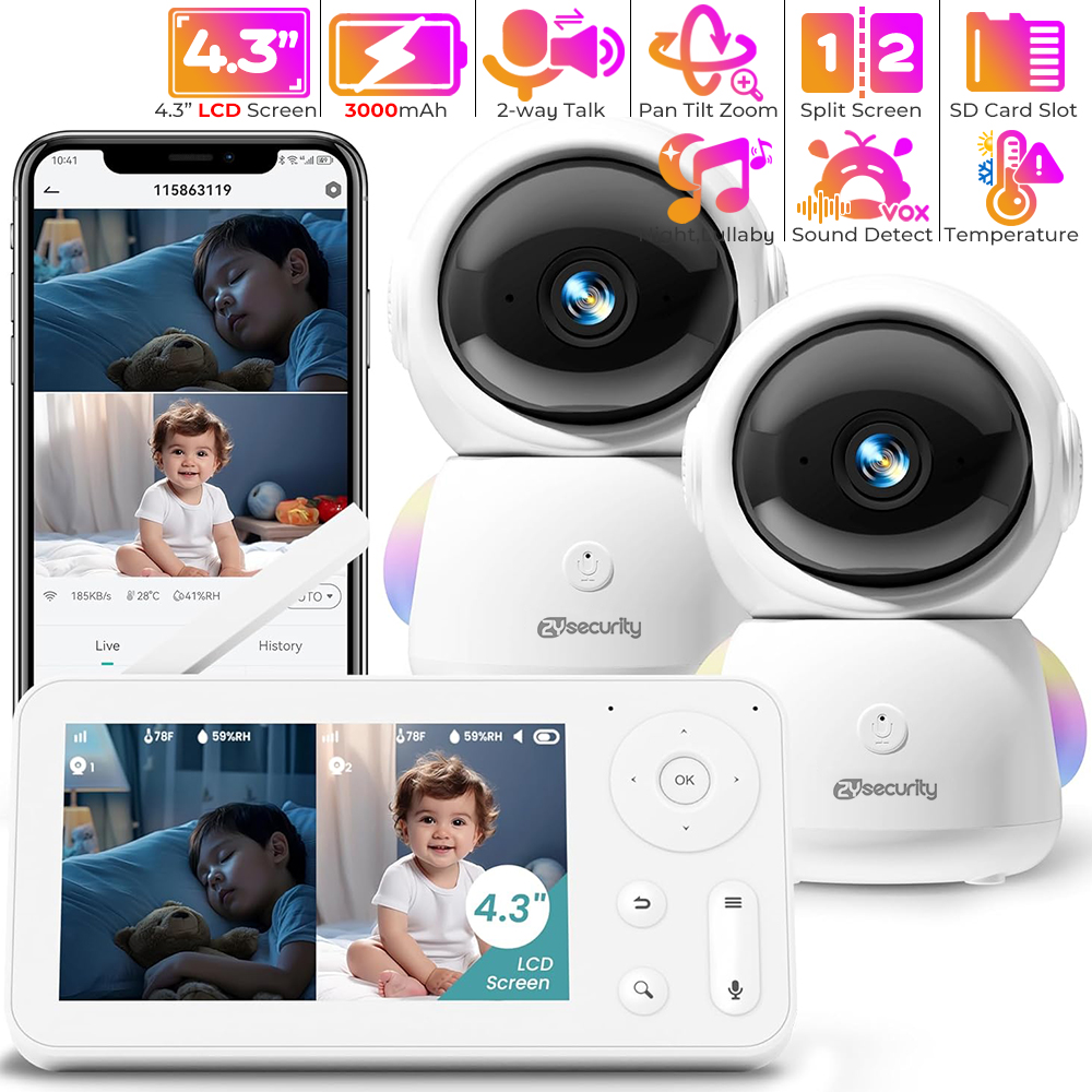 2K babyfoon met 2 camera's en  - Home Cinema Wireless recensie en prijs